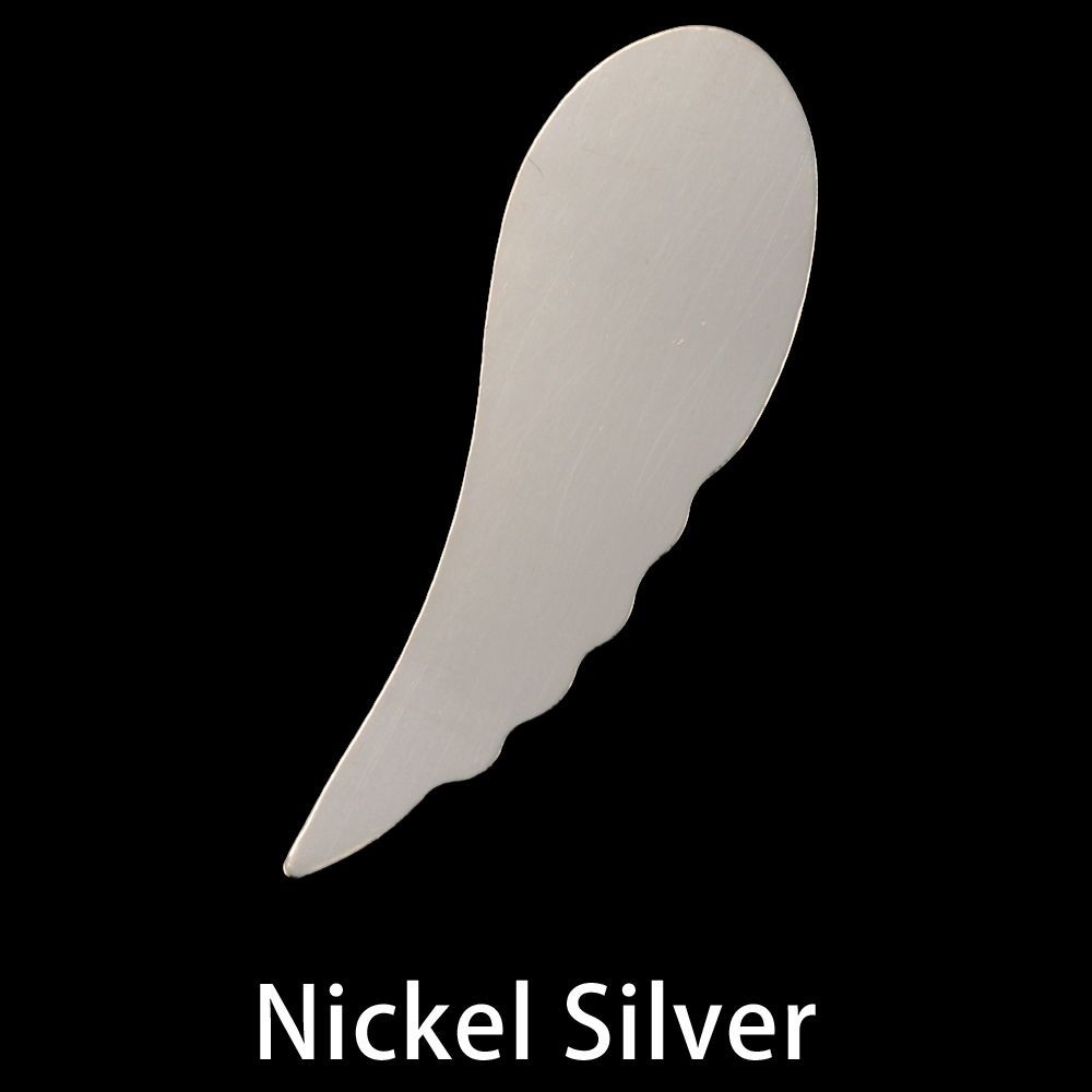 Metal Stamping Blanks Nickel Silver Wing, 47mm (1.85") x 15mm (.59"), 24g